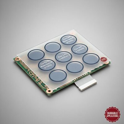 Contact Resistance ≤100Ω PCB Membrane Switch Durable Key Life ≥1 Million Times Suitable for Current ≤100mA Applications