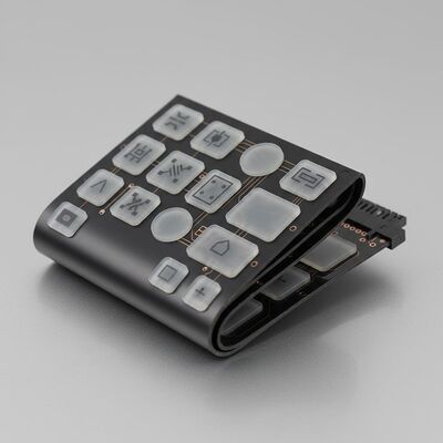 Black Keyboard Integrated Membrane Circuit Switch Offering Pocket Design with Inserts Applicable to Portable Devices and Security Control Systems