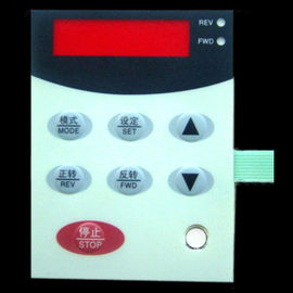 Flexible Stock Rubber Membrane Switch Keypad with LCD Screen , White