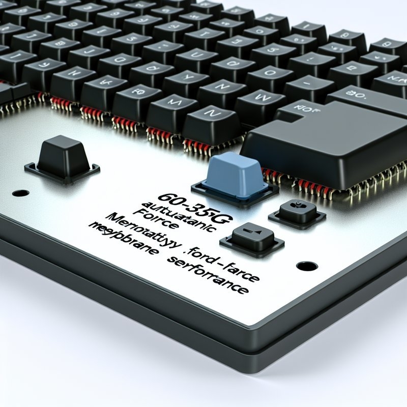 60-350g Actuation Force Membrane Switch Keyboard with 5 Keypads