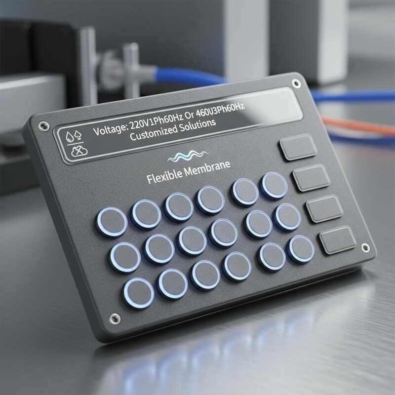Waterproof And Dustproof Options Flexible Membrane Switch Coated Voltage 220V1Ph60Hz Or 460V3Ph60Hz Customized Solutions