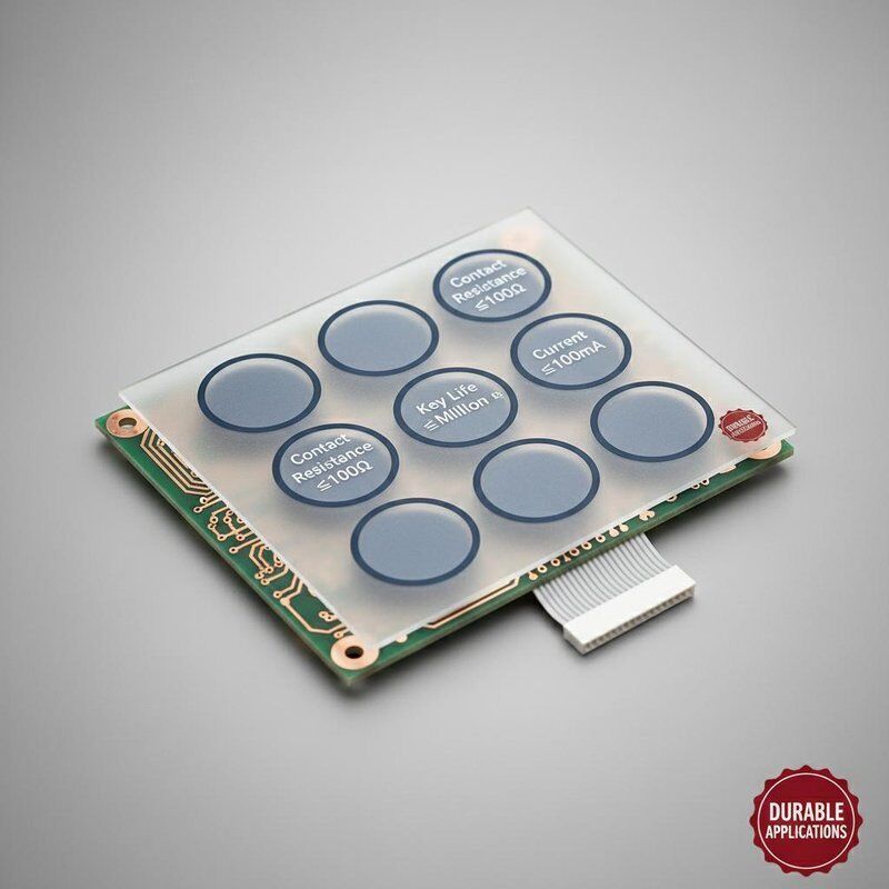 Contact Resistance ≤100Ω PCB Membrane Switch Durable Key Life ≥1 Million Times Suitable for Current ≤100mA Applications