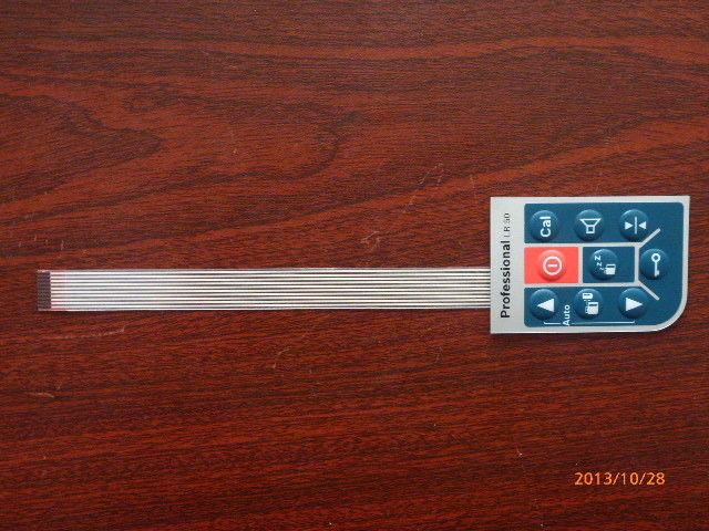 Flexible Printed Circuit Tactile Membrane Switch With Clear Window , Remote Control