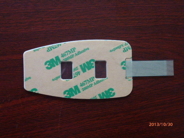 Embossed PET Flat Membrane Switch Panel Sticker , Thin Film Membrane Switch