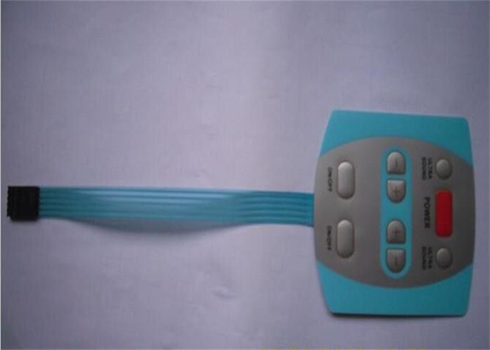 Single Push Button Rubber Membrane Switch For Automotive , Thin Film Switch
