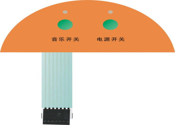 Silver Paste Flexible Rubber Membrane Switch , Membrane Keyboard Switches