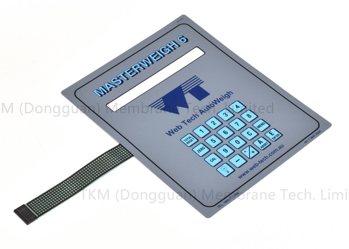 50VDC 100mA Tactile Membrane Control Panel With Carbon Shielding Grid Layer